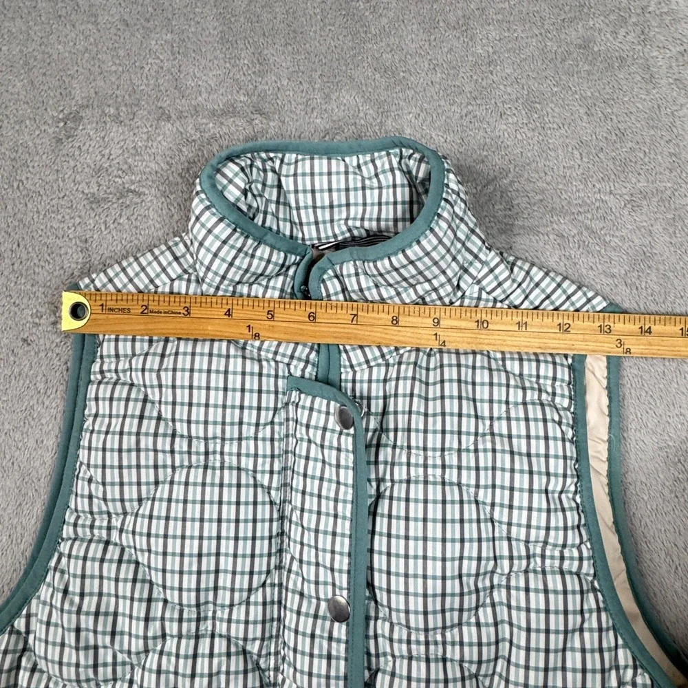 J. Crew Signature Puffer Vest Green PrimaLoft Small‎ Womens Excellent Condition! - Picture 10 of 14